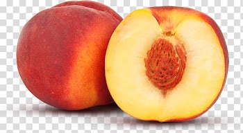 Fruit, sliced peach fruit transparent background PNG clipart