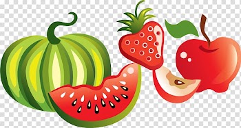 Fruit Watermelon Euclidean Vegetable, Watermelon strawberry apple fruit background material transparent background PNG clipart