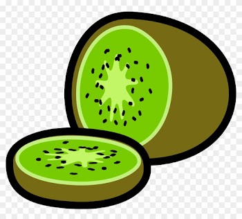 Fruits And Vegetables Border Clipart - Kiwi Cartoon