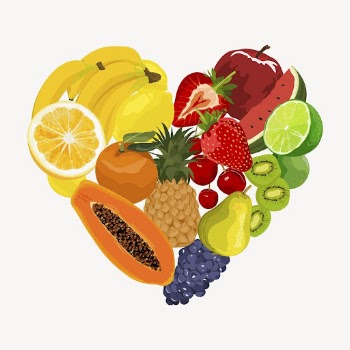Fruits clipart, heart shape design | Free Photo Illustration - rawpixel
