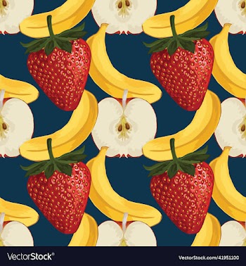 fruits drawing seamless background