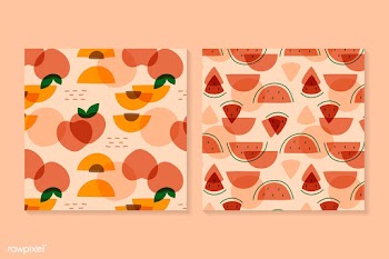 Fruits Memphis style pattern | Free stock vector - 845271