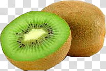 Fruits  ping s, slice green kiwi fruit beside whole kiwi transparent background PNG clipart