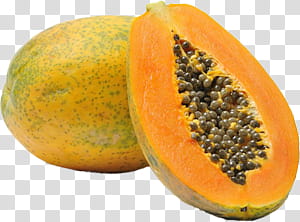 Fruits  ping s, yellow ripe papaya transparent background PNG clipart