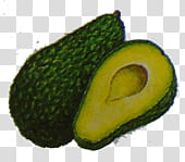 Fruits , slice of green avocado transparent background PNG clipart