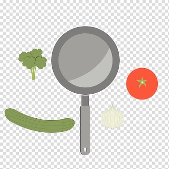 Frying pan Kitchen Vegetable Cookware and bakeware pot, Pans and vegetables transparent background PNG clipart