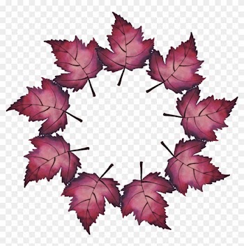 Ftestickers Clipart Wreath Autumn Leaves Fallcolors - Maple Leaf