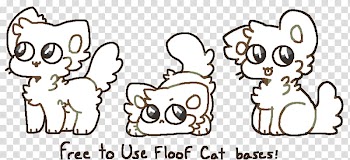Fu floofy cat bases, three cats illustration transparent background PNG clipart