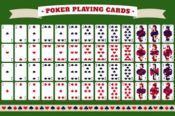 Full deck of poker playing cards Free Vector