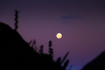 Full Moon Above Mountains