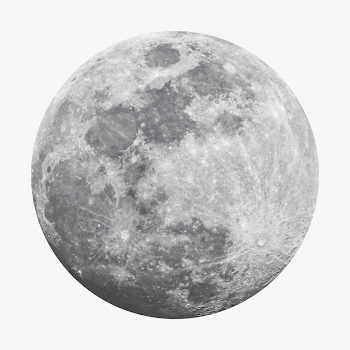 Full moon collage element  | Free PSD - rawpixel