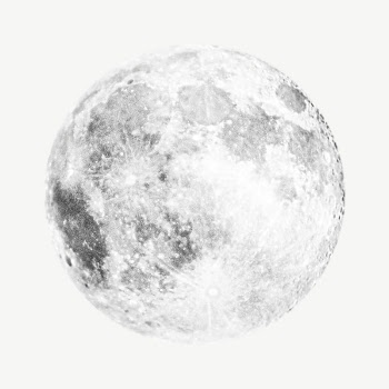 Full moon collage element psd | Free PSD - rawpixel