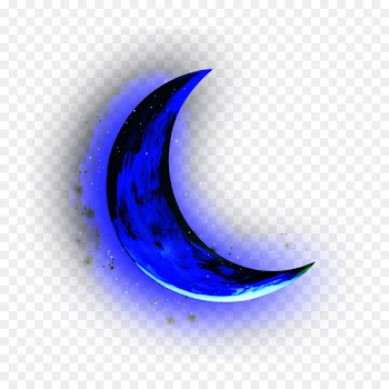 Full moon Crescent PicsArt Photo Studio Blue moon - cool moon colors 