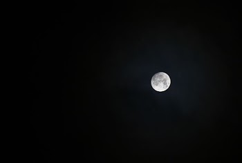 full-moon during nighttime