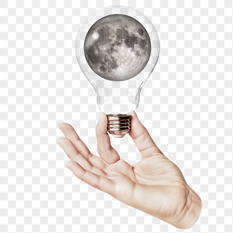 Full moon png sticker, hand | Free PNG - rawpixel