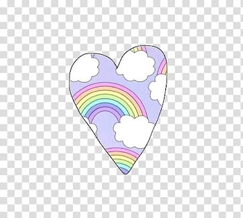 Full, rainbow colored heart transparent background PNG clipart