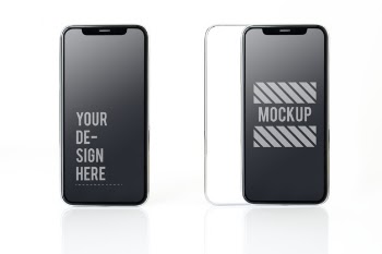 Full screen smartphone mockup design Free Psd