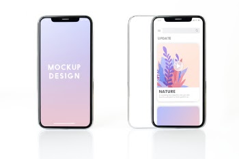 Full screen smartphone mockup design Free Psd