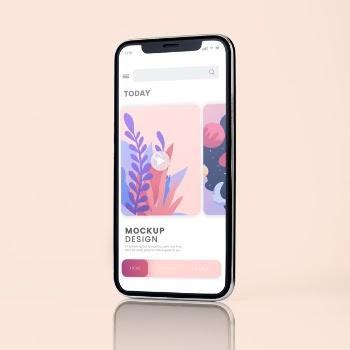 Full screen smartphone mockup design Free Psd