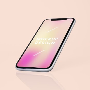 Full screen smartphone mockup design Free Psd