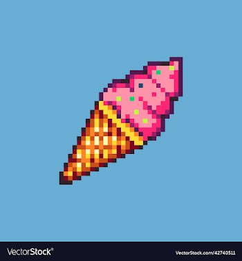 fully editable pixel art ice cream