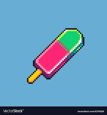 fully editable pixel art ice cream