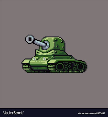 fully editable pixel art tank
