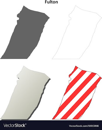 Fulton Map Icon Set vector image