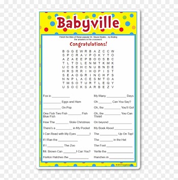 Fun Baby Shower Games Ideas - Word Search