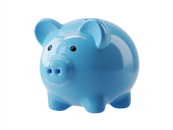 Fun Blue Piggy Bank for Gen Z Savings
