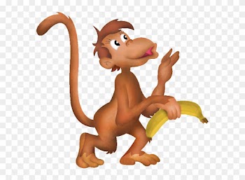 Fun Clipart Baby Monkey - Funny Baby Monkey Cartoon