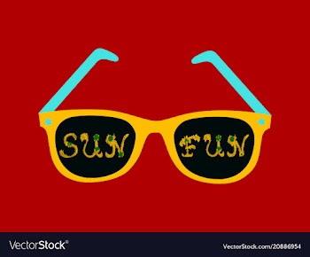Fun in the sun happy summer vector image