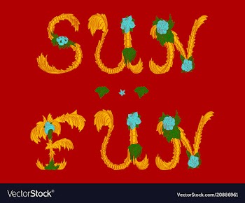 Fun in the sun happy summer vector image