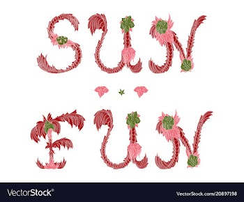 Fun in the sun happy summer vector image
