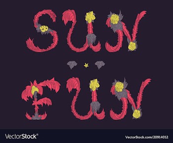 Fun in the sun happy summer vector image