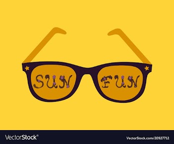 Fun in the sun happy summer vector image