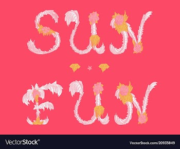 Fun in the sun happy summer vector image