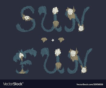 Fun in the sun happy summer vector image