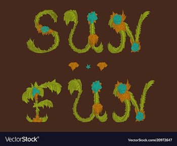 Fun in the sun happy summer vector image