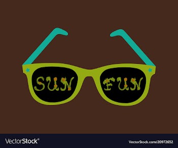 Fun in the sun happy summer vector image