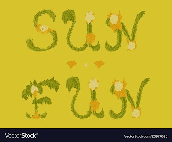 Fun in the sun happy summer vector image