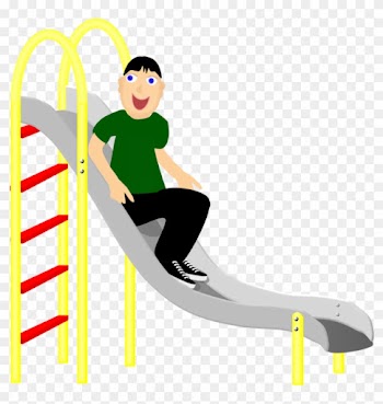 Fun, "un" Word Family, Boy On A Slide, Play, Playground - Slide On A Slide