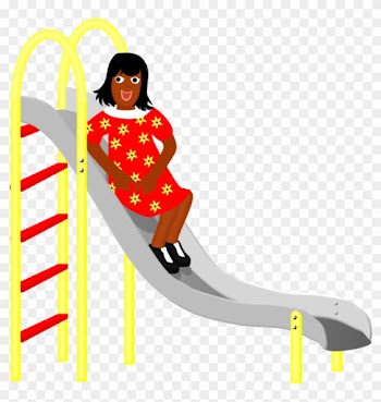 Fun, "un" Word Family, Girl On A Slide, Play, Playground - Boy On A Slide