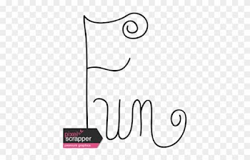 Fun Word Art Template Graphic Doodle Illustration Drawing - Line Art
