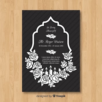 Funeral card template