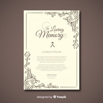 Funeral card template
