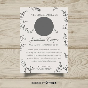 Funeral card template
