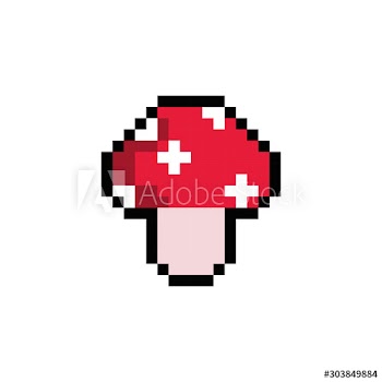 fungus 8 bits pixelated style icon