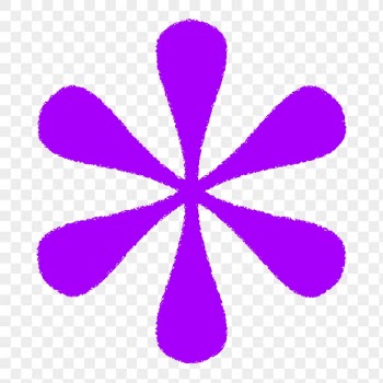 Funky asterisk png sticker, purple | Free PNG - rawpixel