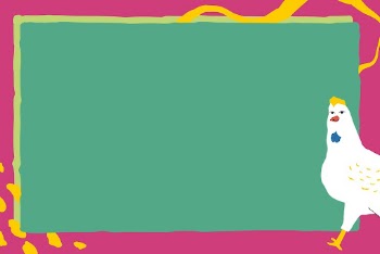 Funky chicken frame background, green | Free PSD - rawpixel